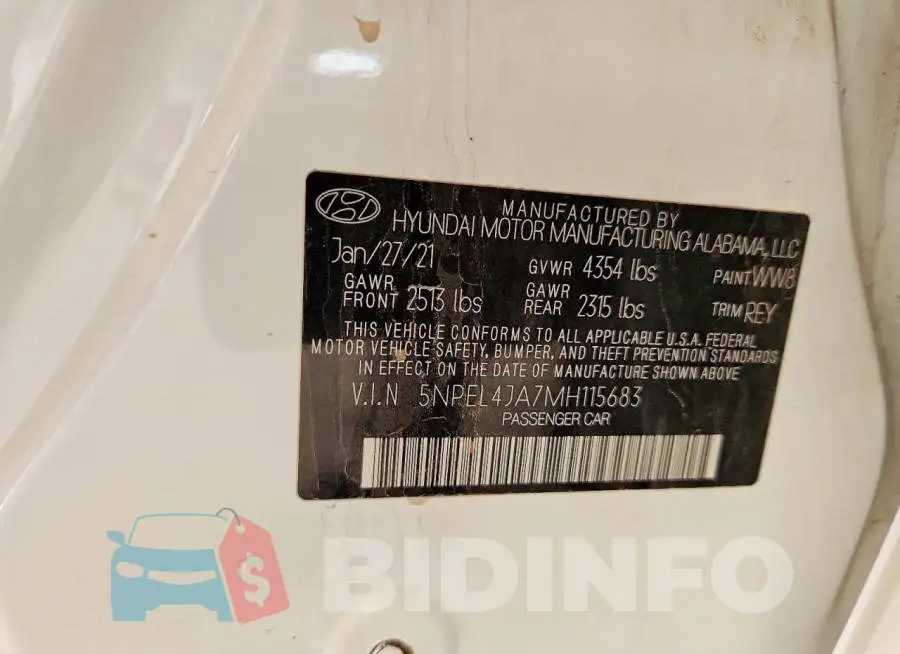 5NPEL4JA7MH115683 Photo# 12