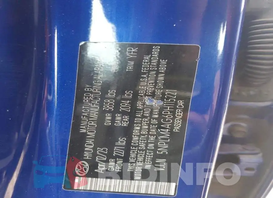 5NPLM4AG6PH115221 Photo# 12