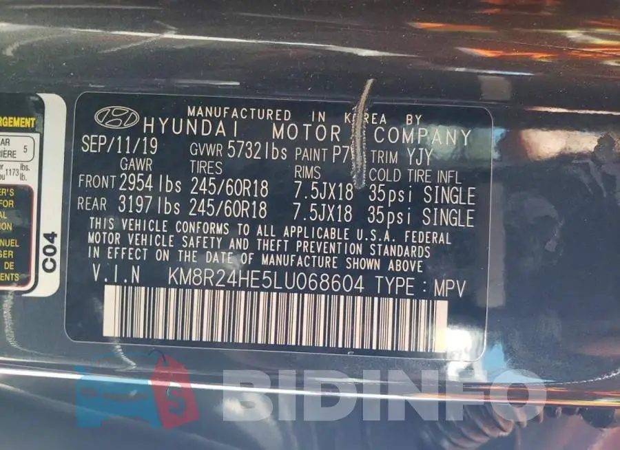 KM8R24HE5LU068604 Photo# 13
