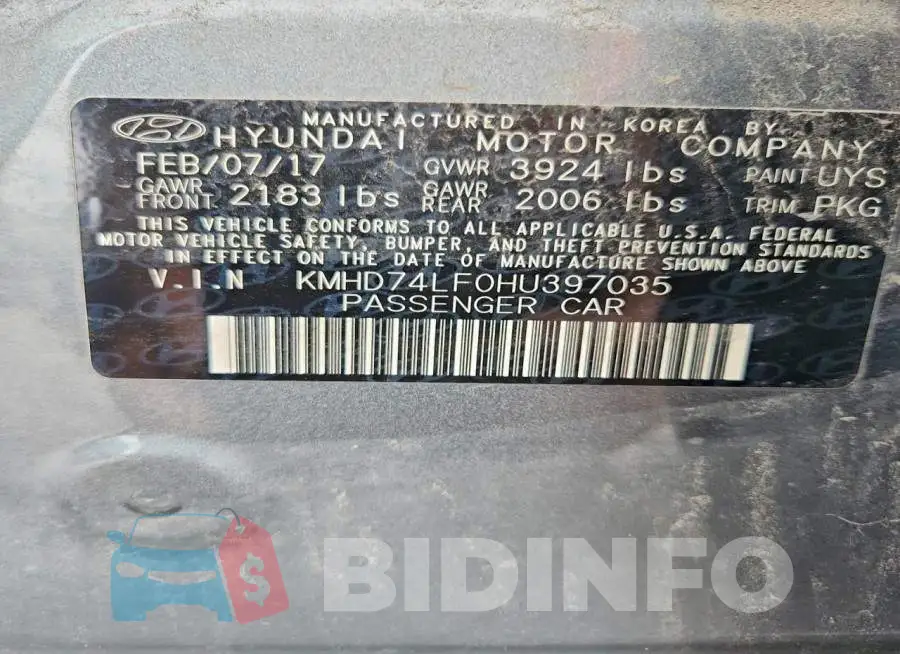 KMHD74LF0HU397035 Photo# 12