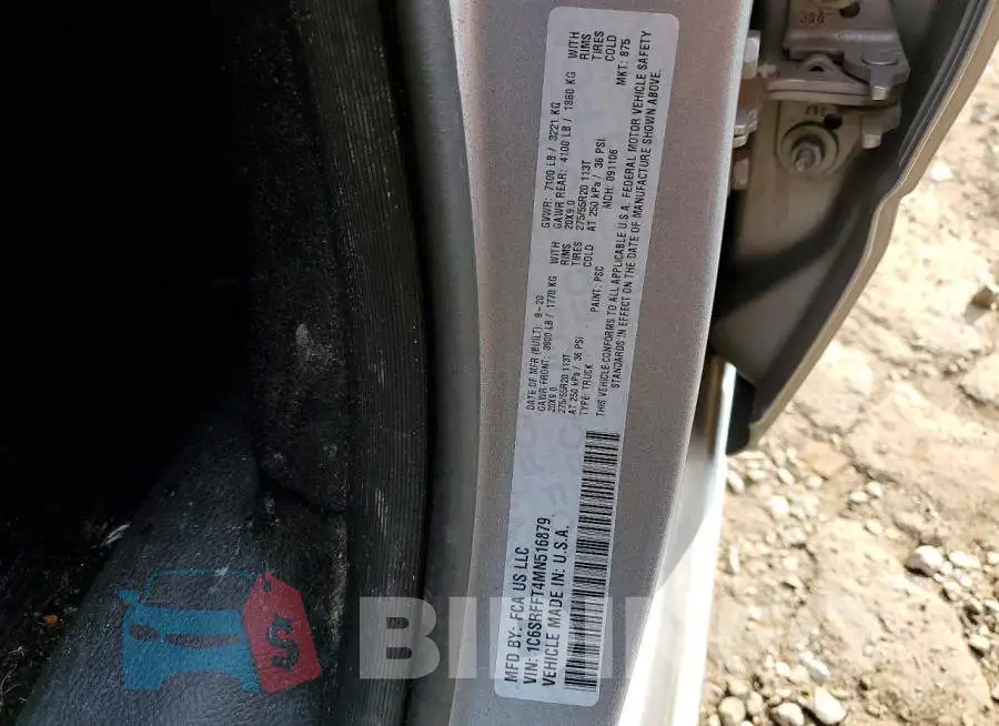1C6SRFFT4MN516879 Photo# 12