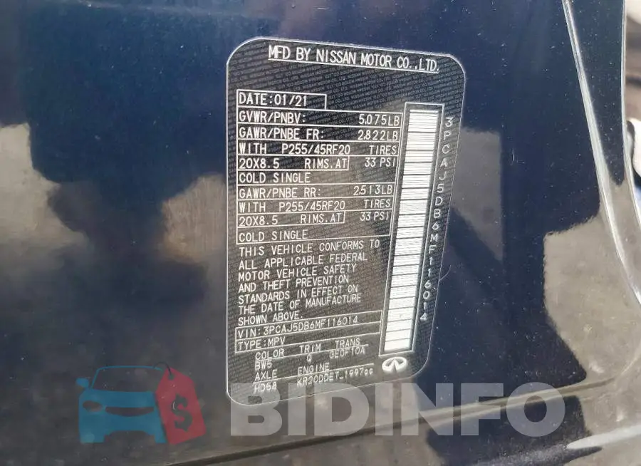 3PCAJ5DB6MF116014 Photo# 14