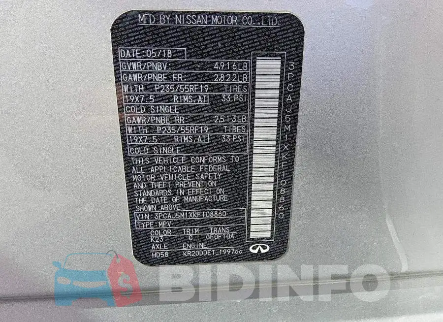 3PCAJ5M1XKF108860 Photo# 13