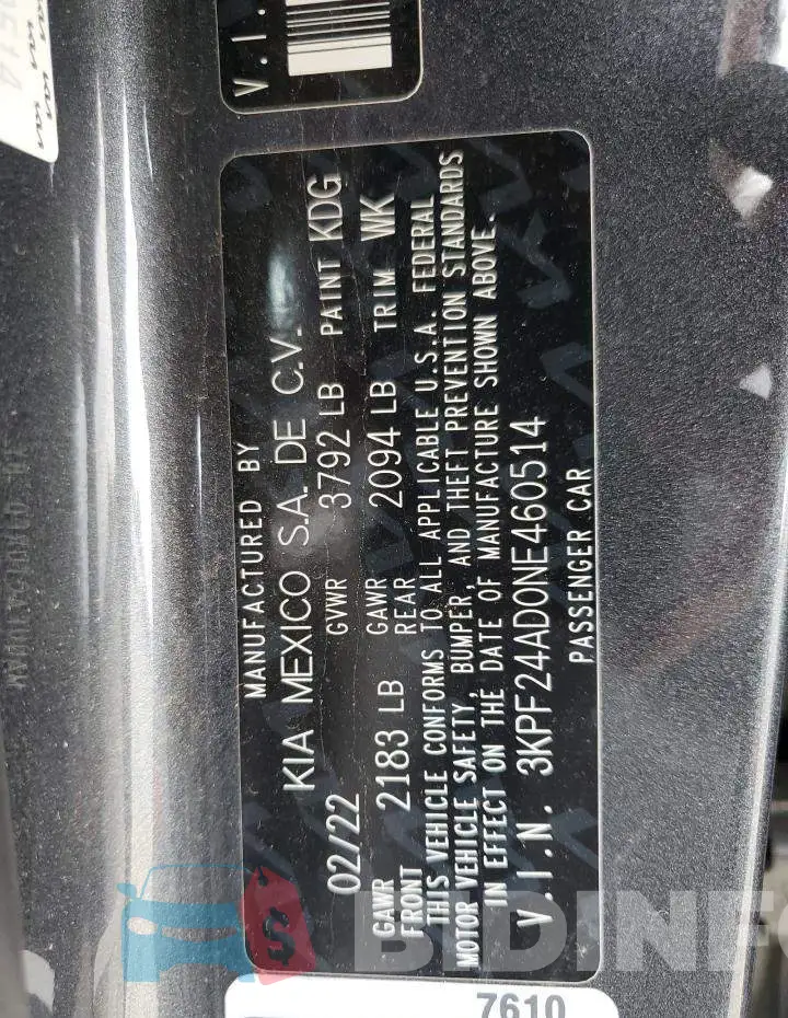 3KPF24AD0NE460514 Photo# 13