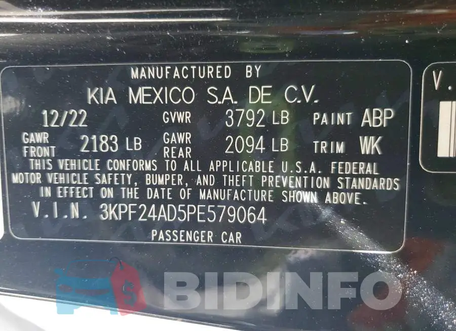 3KPF24AD5PE579064 Photo# 13