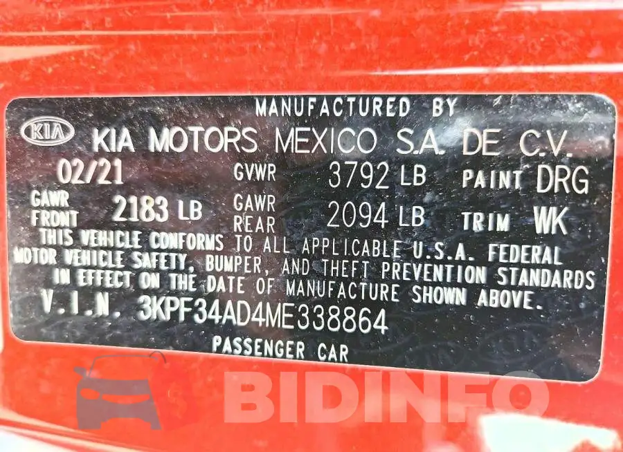 3KPF34AD4ME338864 Photo# 13