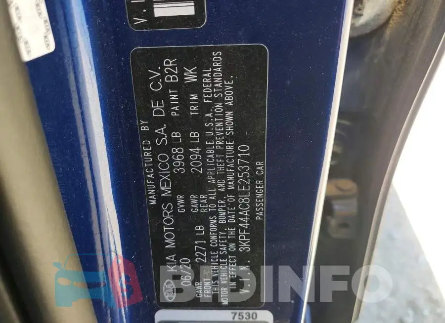 3KPF44AC8LE253710 Photo# 12