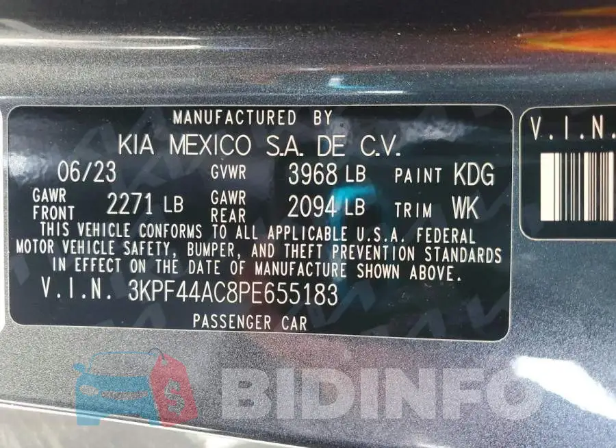 3KPF44AC8PE655183 Photo# 13