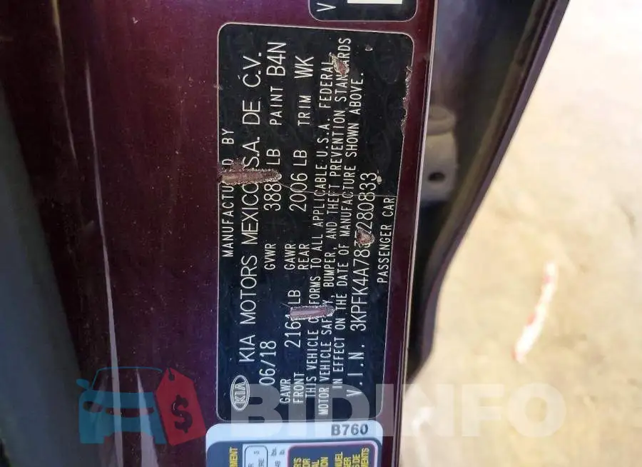 3KPFK4A78JE280833 Photo# 13