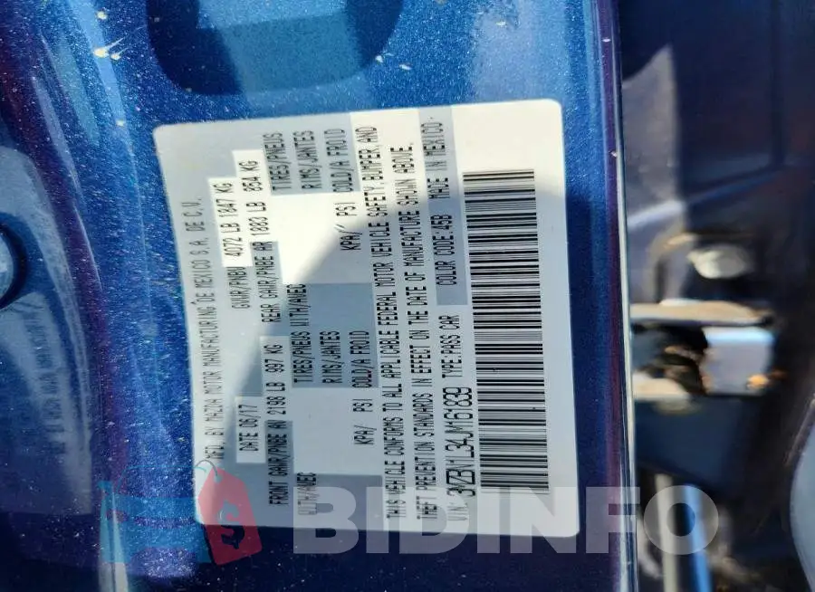3MZBN1L34JM161839 Photo# 13