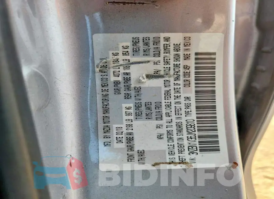 3MZBN1V36JM209810 Photo# 12