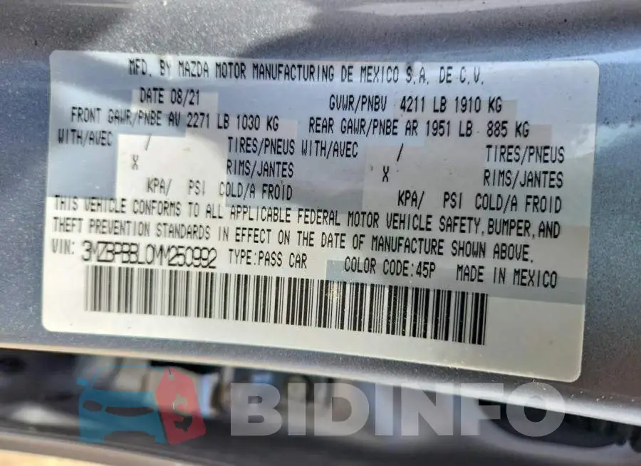 3MZBPBBL0MM250992 Photo# 13