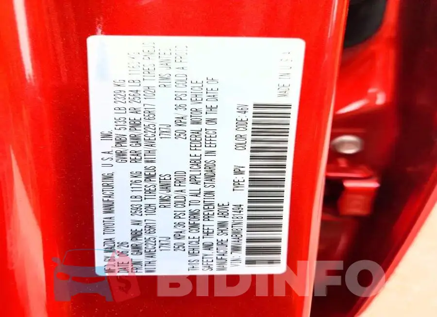 7MMVAABW8TN181494 Photo# 13