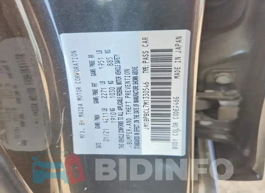 JM1BPBCL7M1330546 Photo# 12