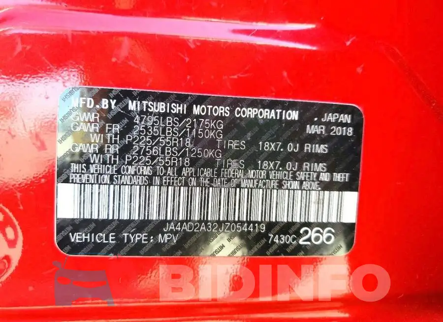 JA4AD2A32JZ054419 Photo# 13