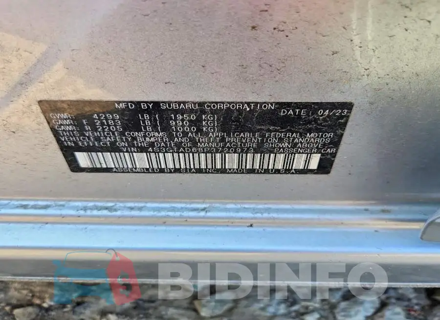 4S3GTAD68P3720973 Photo# 12