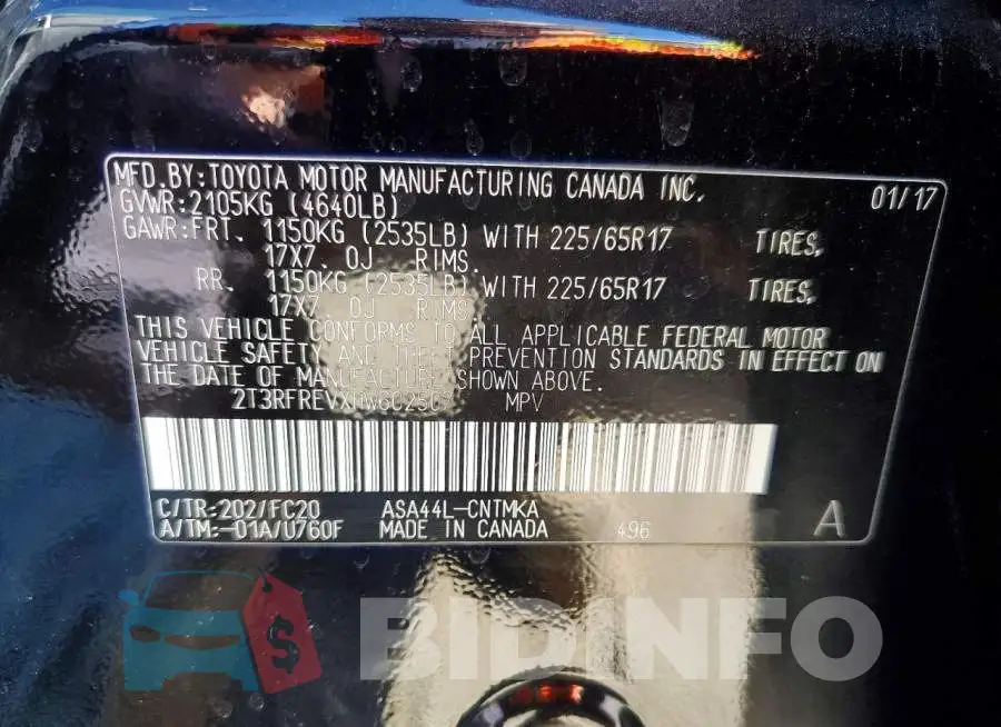 2T3RFREVXHW602507 Photo# 14