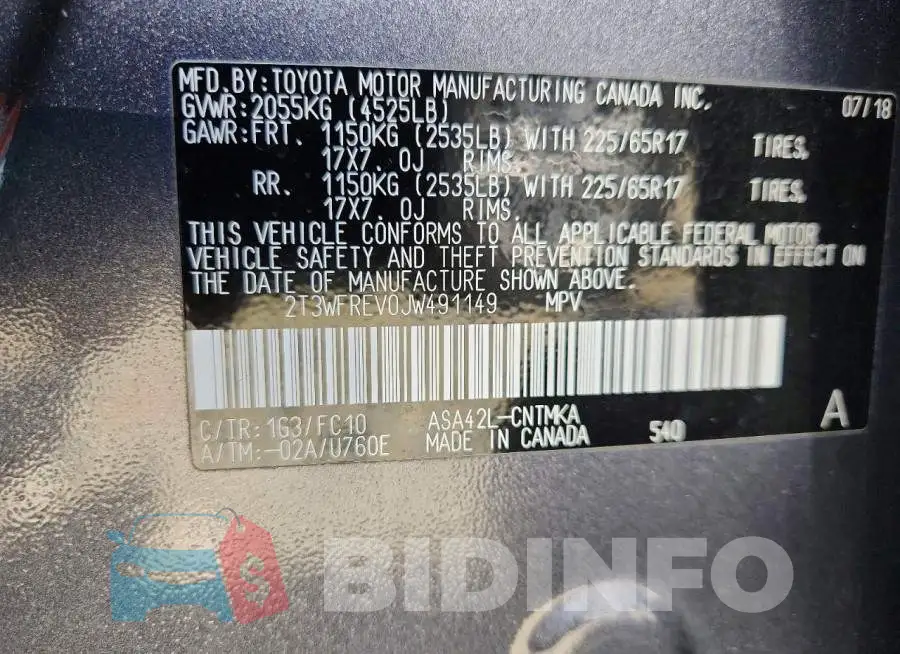 2T3WFREV0JW491149 Photo# 14