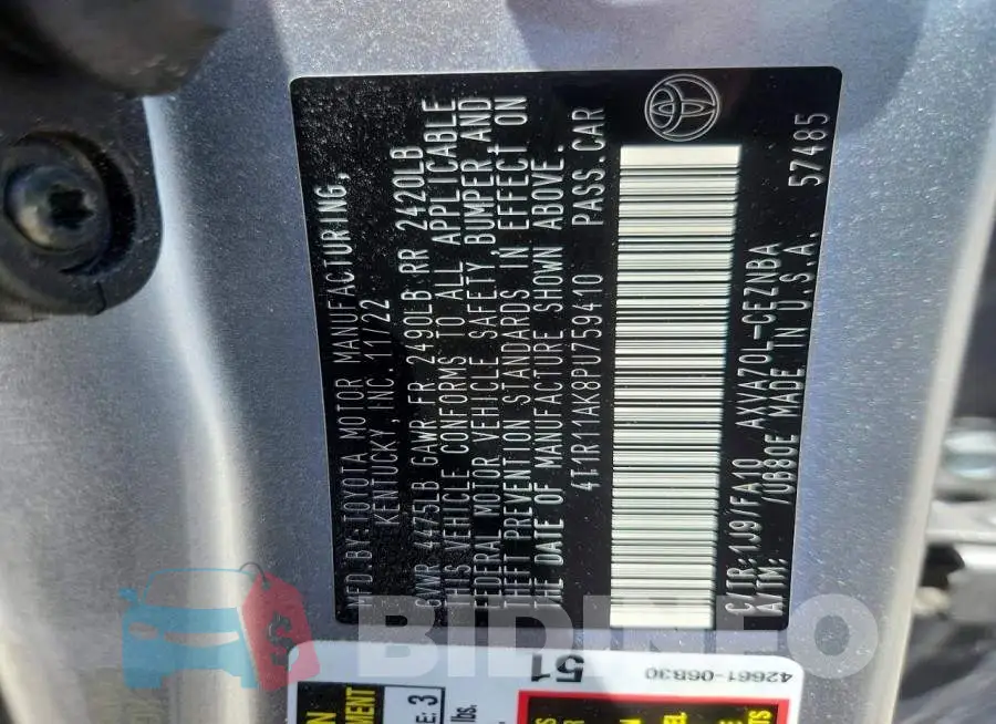 4T1R11AK8PU759410 Photo# 12