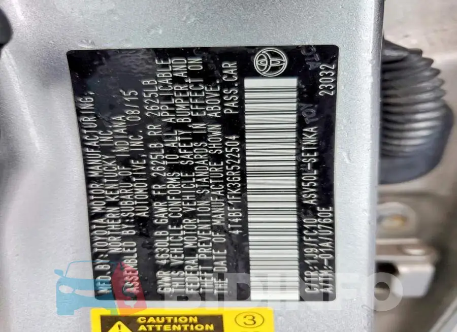 4T4BF1FK3GR522504 Photo# 12