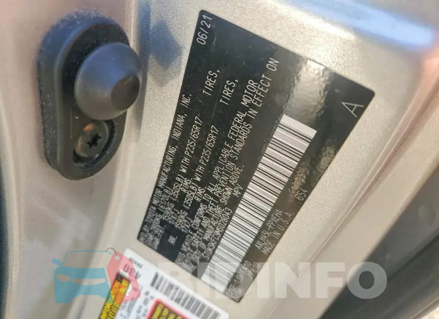 5TDKSKFC9MS028043 Photo# 13