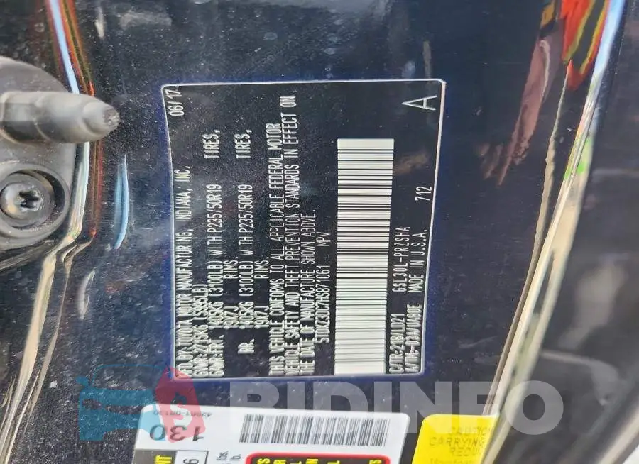 5TDXZ3DC7HS871061 Photo# 13