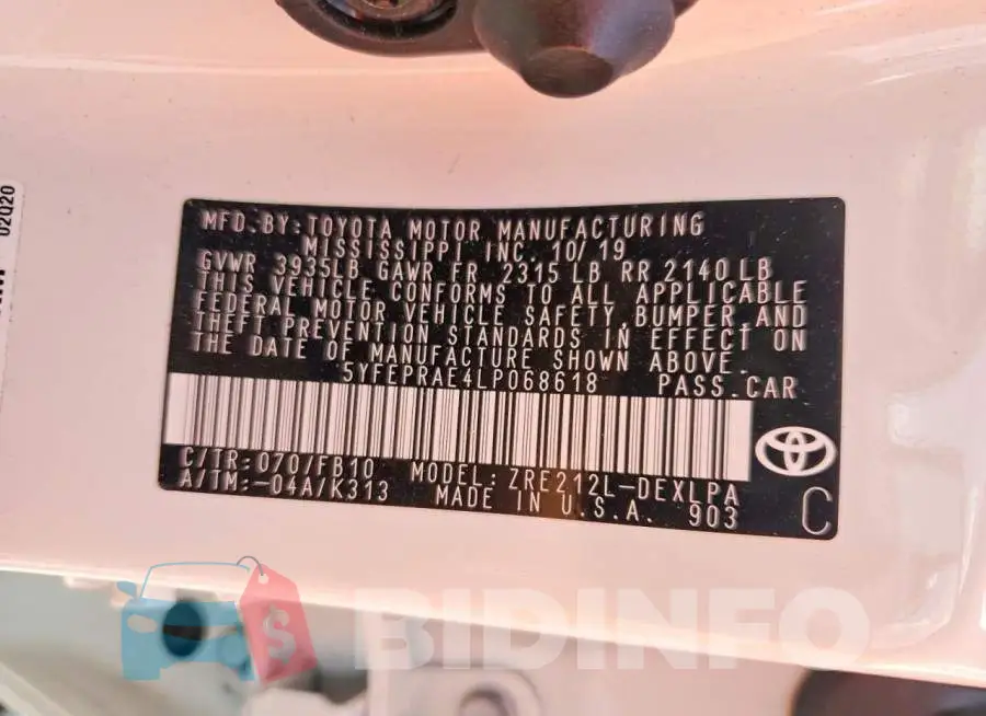 5YFEPRAE4LP068618 Photo# 12
