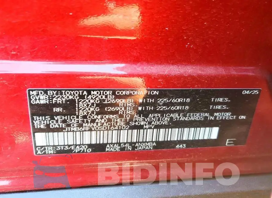 JTMB6RFV0SD164102 Photo# 13