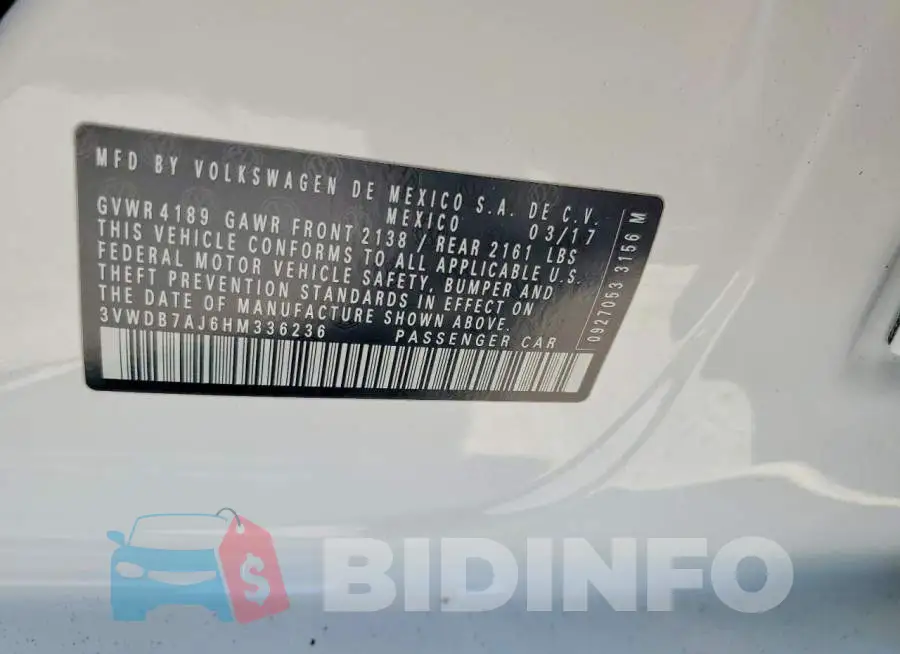 3VWDB7AJ6HM336236 Photo# 12