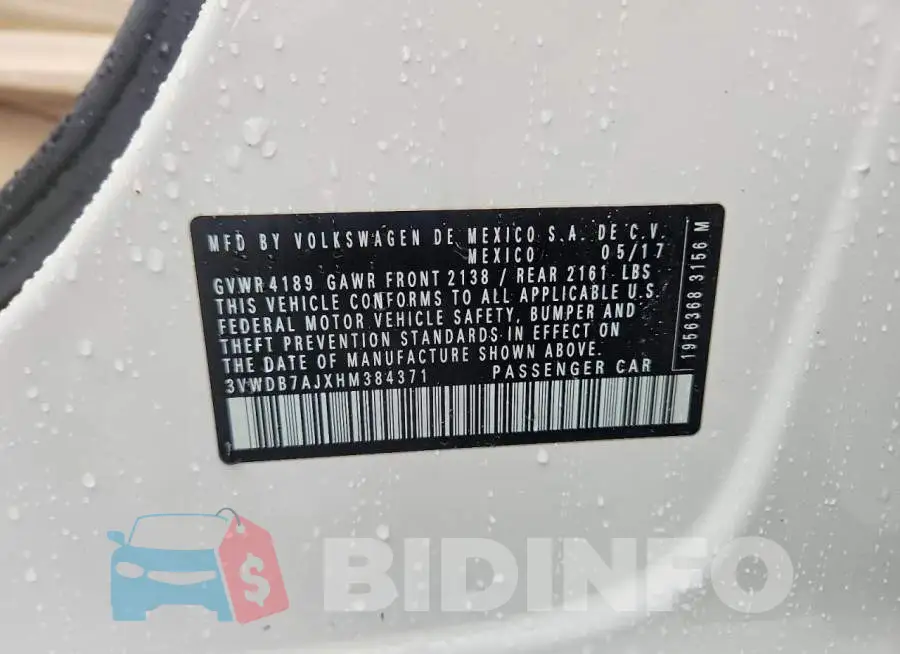3VWDB7AJXHM384371 Photo# 12