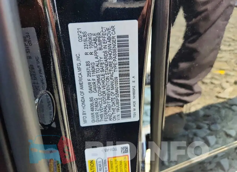 19UUB5F52MA010509 Photo# 12