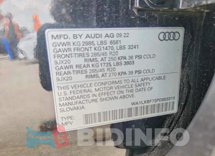 WA1LXBF73PD003318 Photo# 13