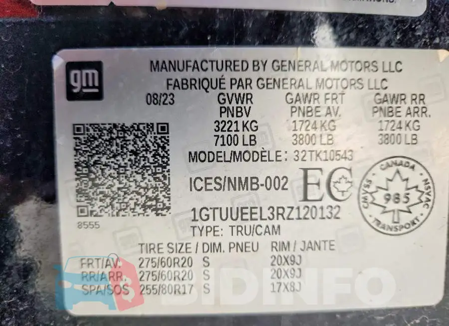 1GTUUEEL3RZ120132 Photo# 13