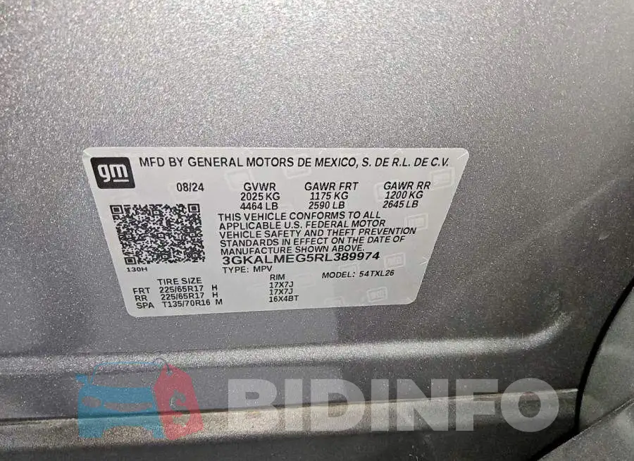 3GKALMEG5RL389974 Photo# 13