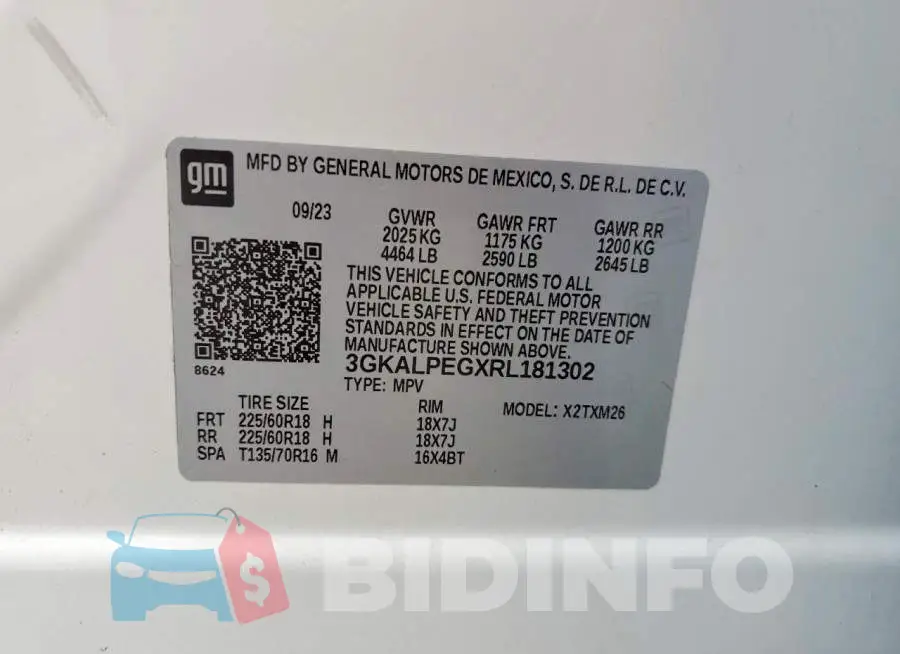 3GKALPEGXRL181302 Photo# 14