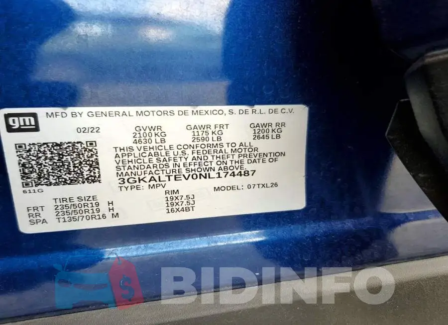 3GKALTEV0NL174487 Photo# 13