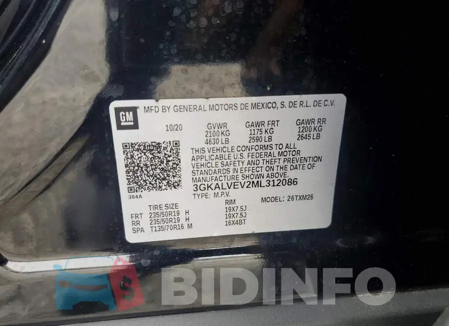 3GKALVEV2ML312086 Photo# 13