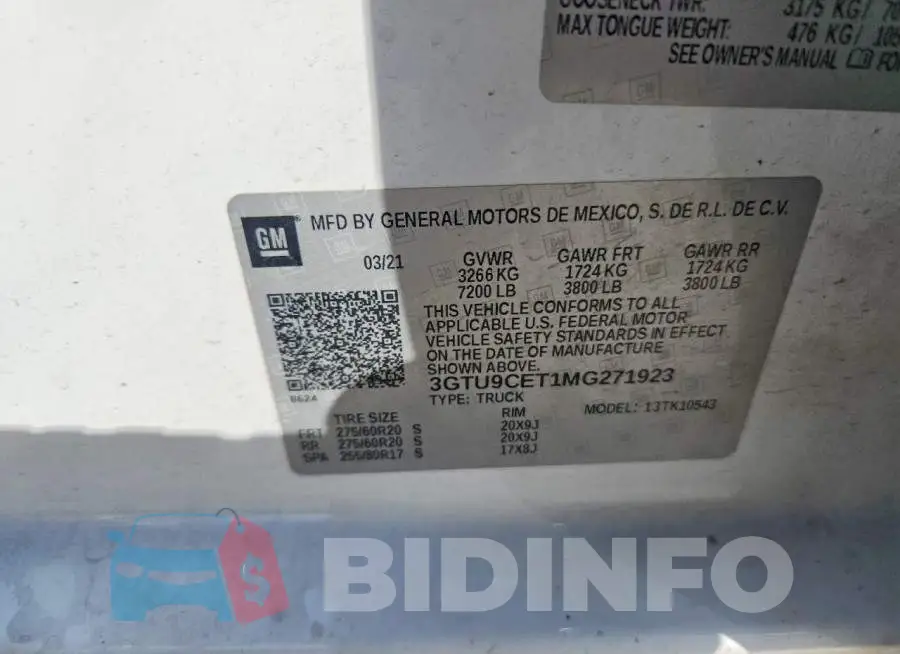 3GTU9CET1MG271923 Photo# 13