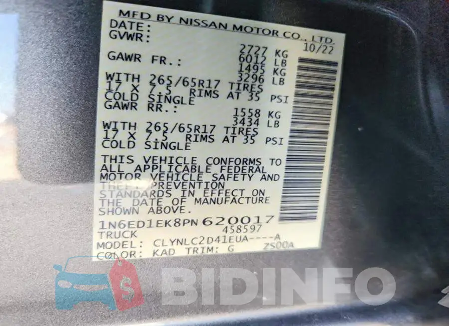 1N6ED1EK8PN620017 Photo# 13