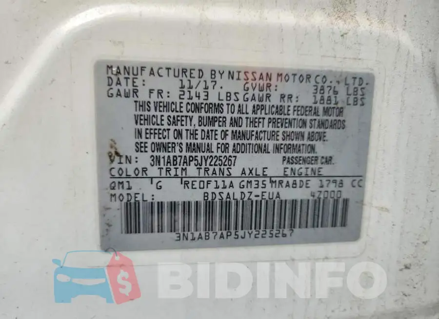 3N1AB7AP5JY225267 Photo# 12
