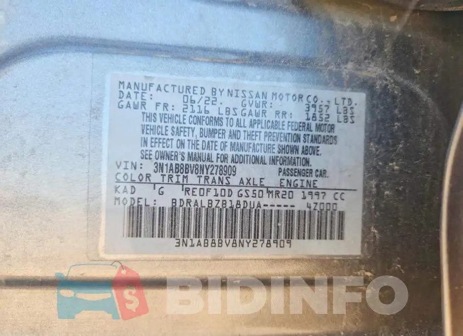 3N1AB8BV8NY278909 Photo# 12
