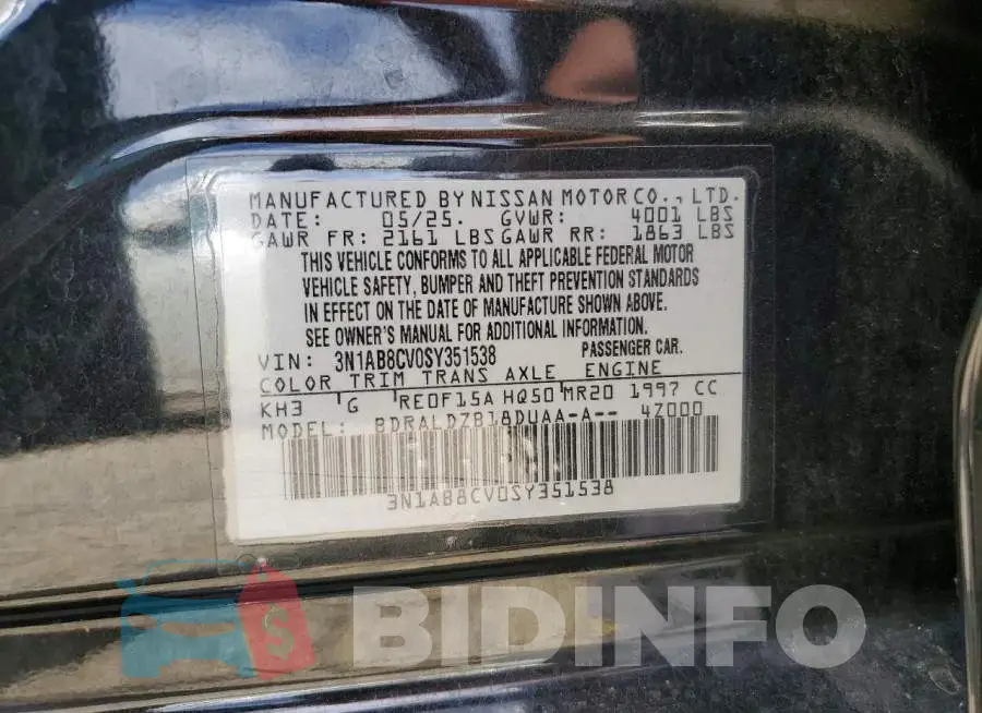 3N1AB8CV0SY351538 Photo# 12