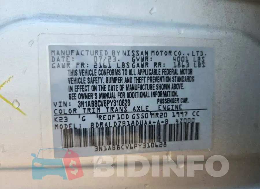 3N1AB8CV6PY310628 Photo# 13