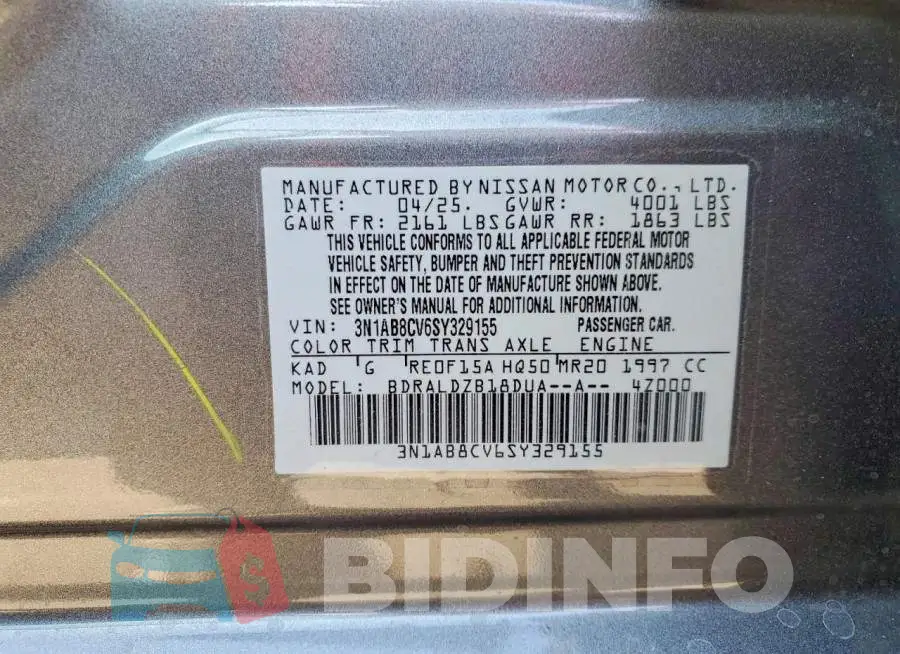 3N1AB8CV6SY329155 Photo# 12