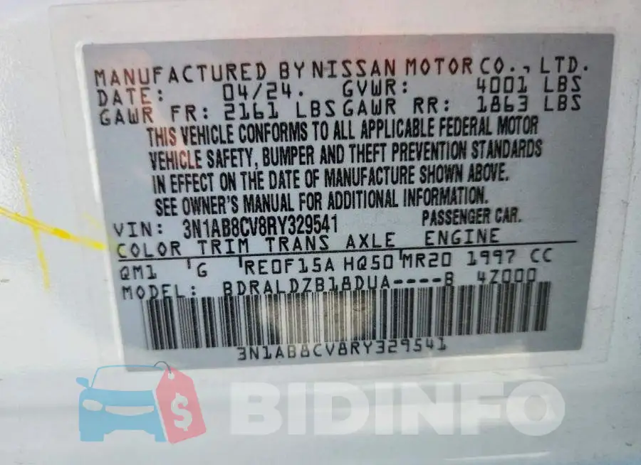 3N1AB8CV8RY329541 Photo# 13
