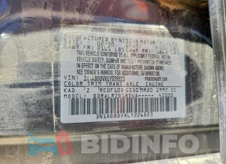 3N1AB8DVXLY226823 Photo# 12