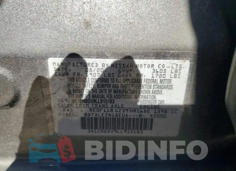 3N1CN8DV9LL915183 Photo# 10