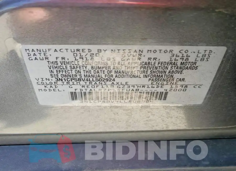 3N1CP5BV4LL502924 Photo# 13