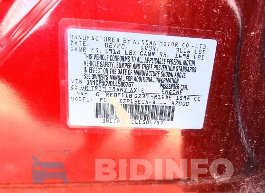 3N1CP5CV0LL506757 Photo# 13