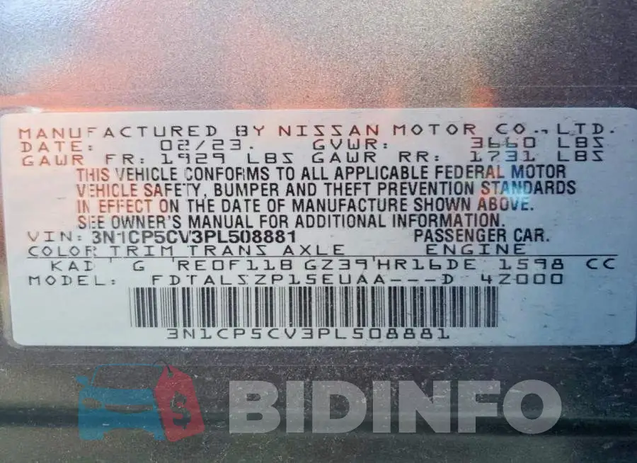 3N1CP5CV3PL508881 Photo# 13